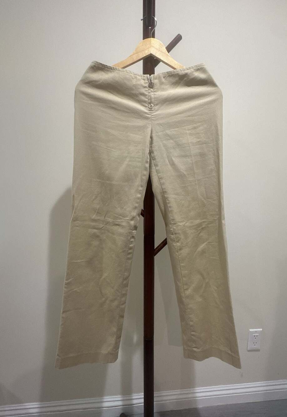 Tory Burch Khaki Wide Leg Trousers